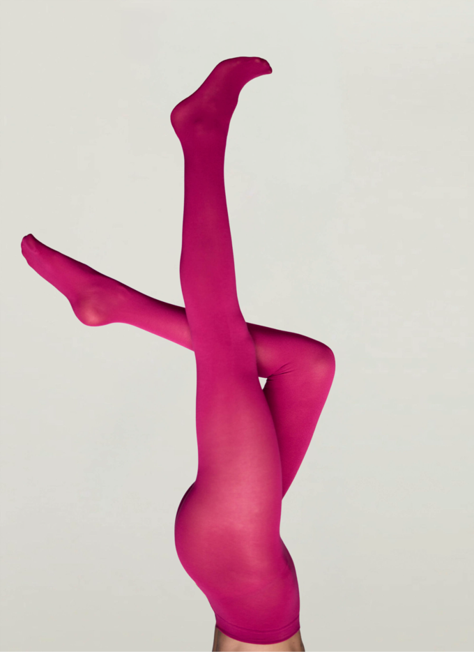 Egyptian Cotton Tights in Fuchsia - Made in Italy